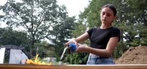 Four raised beds, measuring 3 feet by 12 feet, were installed over a recent weekend and will support native plants for local residents