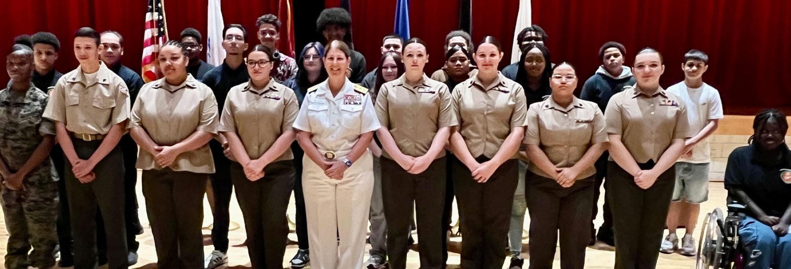 Admiral Jacquelyn McClelland Visits Salem High School JROTC