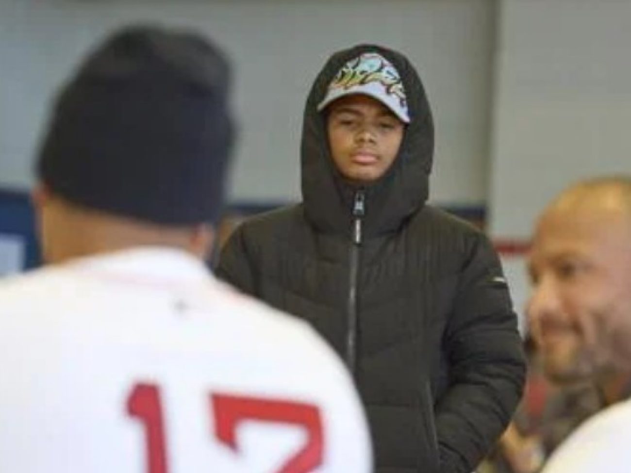 Red Sox alumni visit Collins middle school