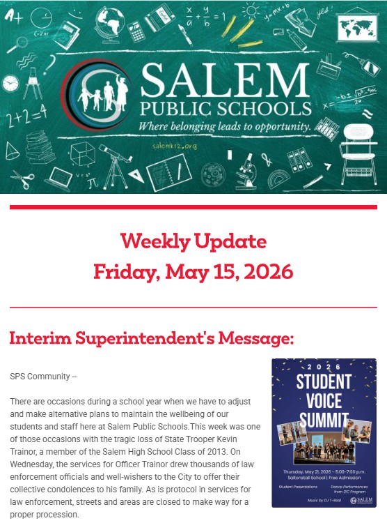 Salem Public Schools Weekly Newsletter