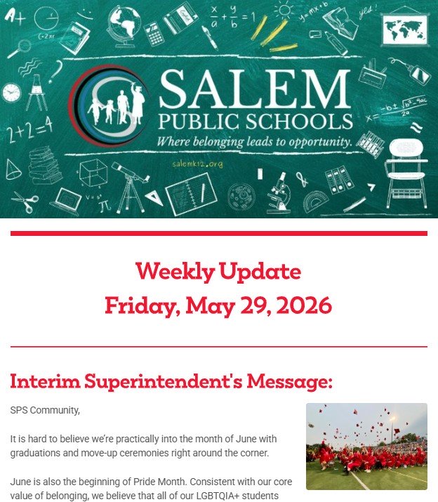 Salem Public Schools Weekly Newsletter