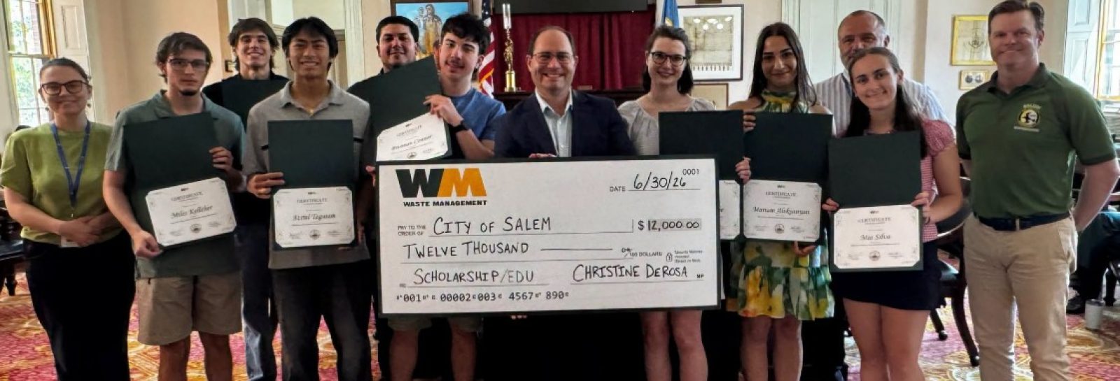 2026 City of Salem Waste Management Scholarships