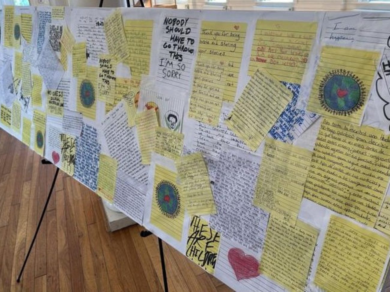 Letters in the St. Peter's Church Ice Exhibit