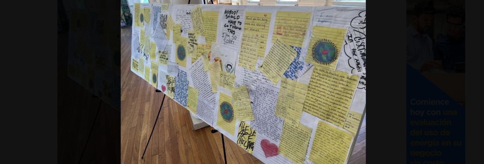Letters in the St. Peter's Church Ice Exhibit