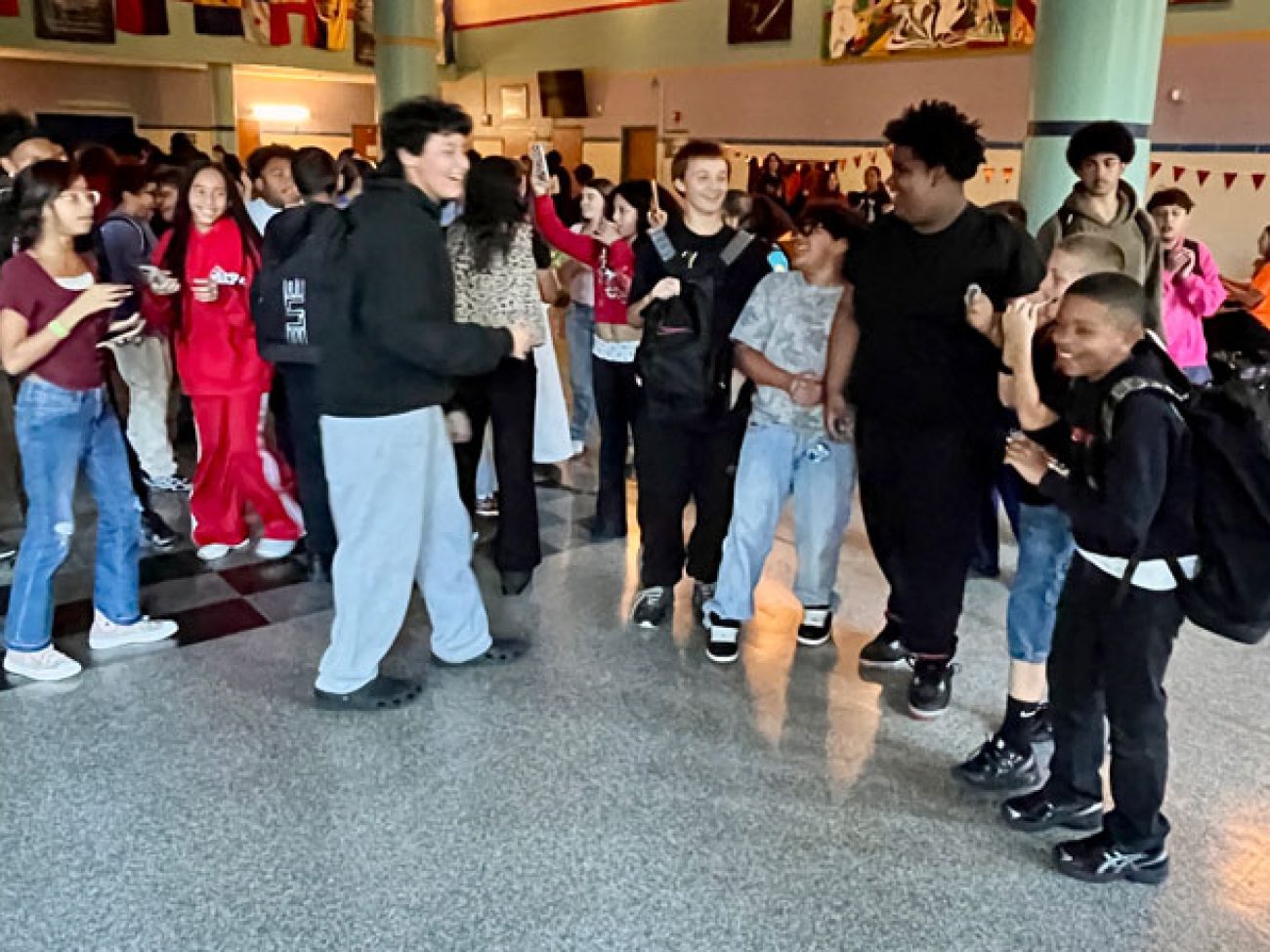 Collins Middle School students enjoying the 2026 Unity Dance